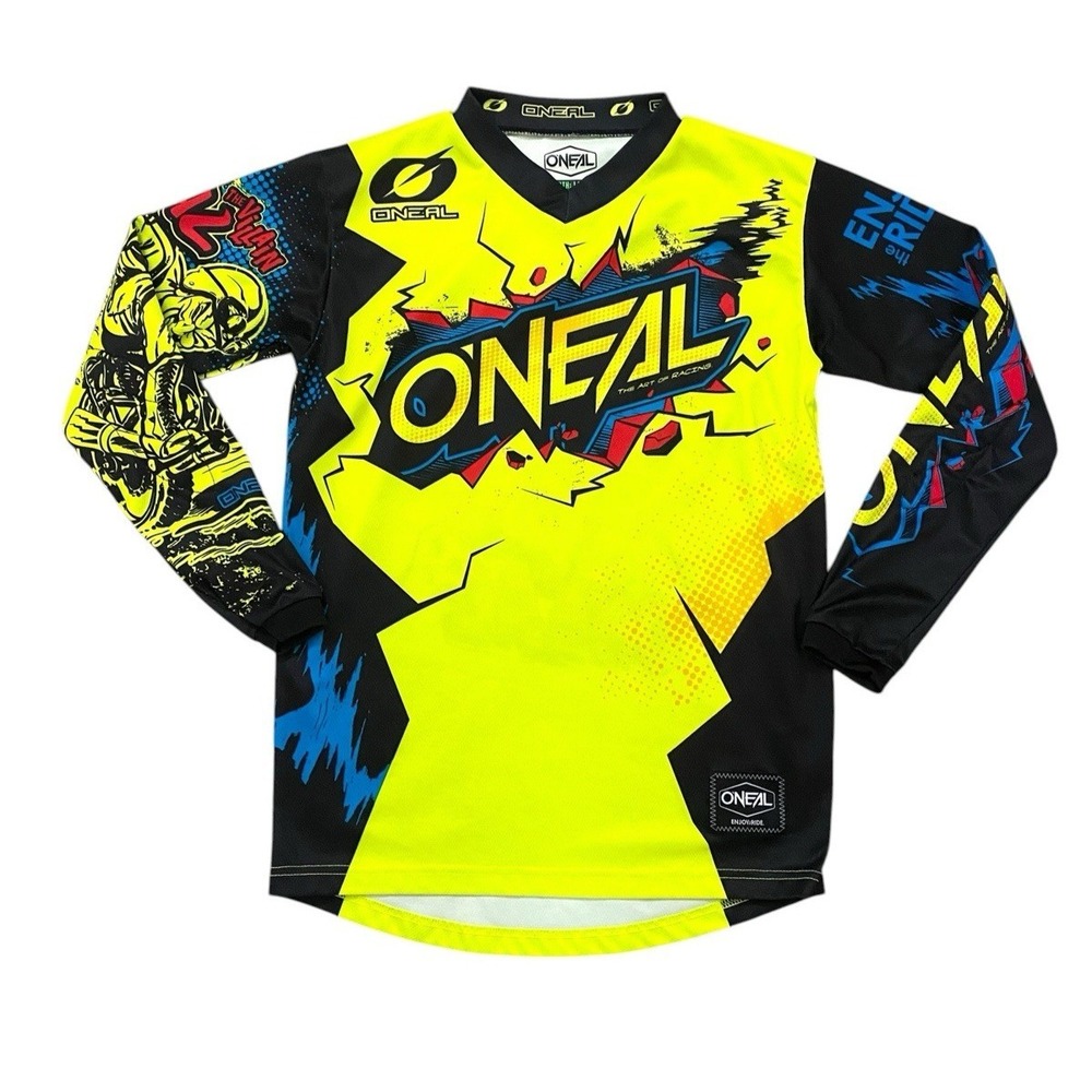 O'NEAL Element Villain Motorcross Jersey Size Youth Large Neon Series Racing